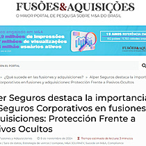 Alper Seguros destaca la importancia de los Seguros Corporativos en fusiones y adquisiciones: Proteccin Frente a Pasivos Ocultos